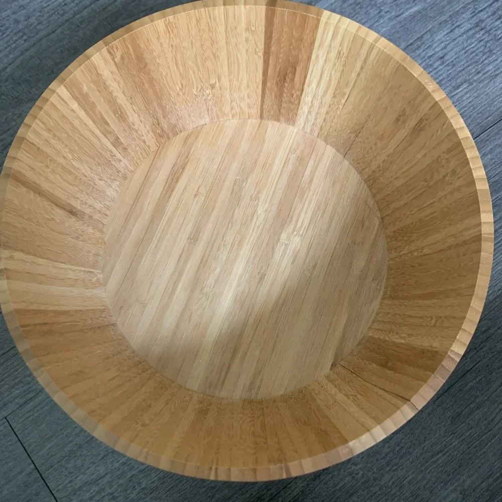 Lipper International 3-Piece Bamboo Salad Bowl Set with Servers 12in
